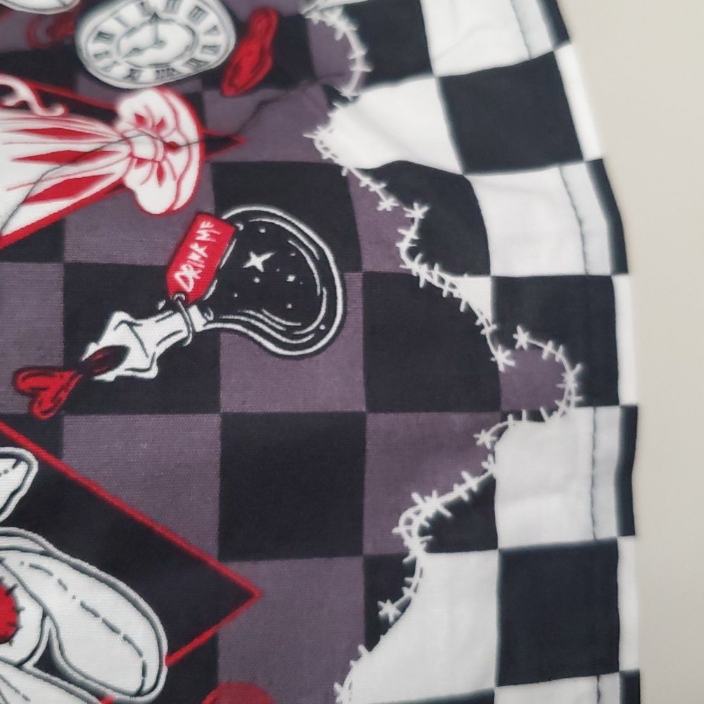 NW/OT Hot Topic's Mad Tea Party Stripe Suspender Skirt - Picture 8 of 16
